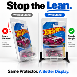VibeQuest Mainline Protector Display Stand – Carded 1:64 Diecast Stabilizer
