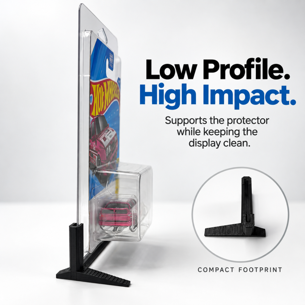 VibeQuest Mainline Protector Display Stand – Carded 1:64 Diecast Stabilizer