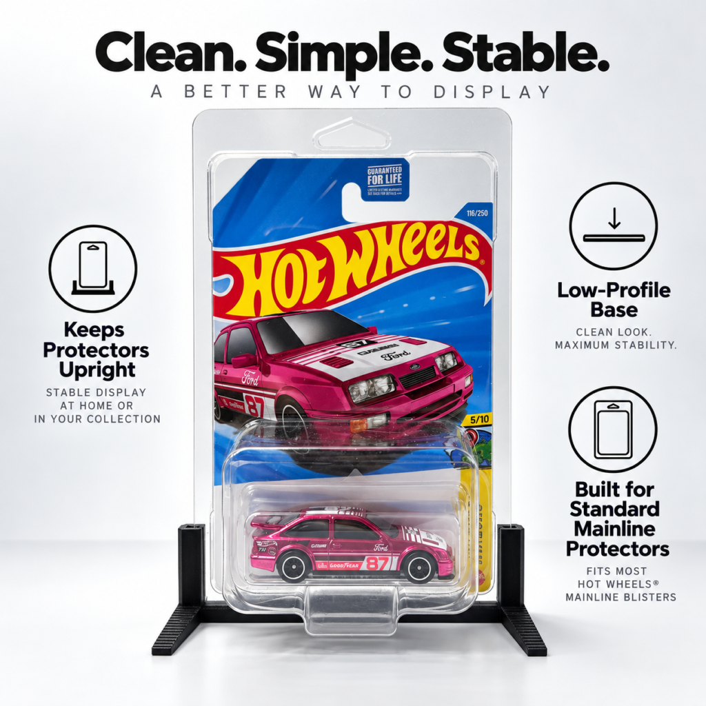 VibeQuest Mainline Protector Display Stand – Carded 1:64 Diecast Stabilizer